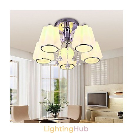 Flush Mount Crystal Modern Contemporary Glass Flush Mount Crystal Modern Contemporary Glass