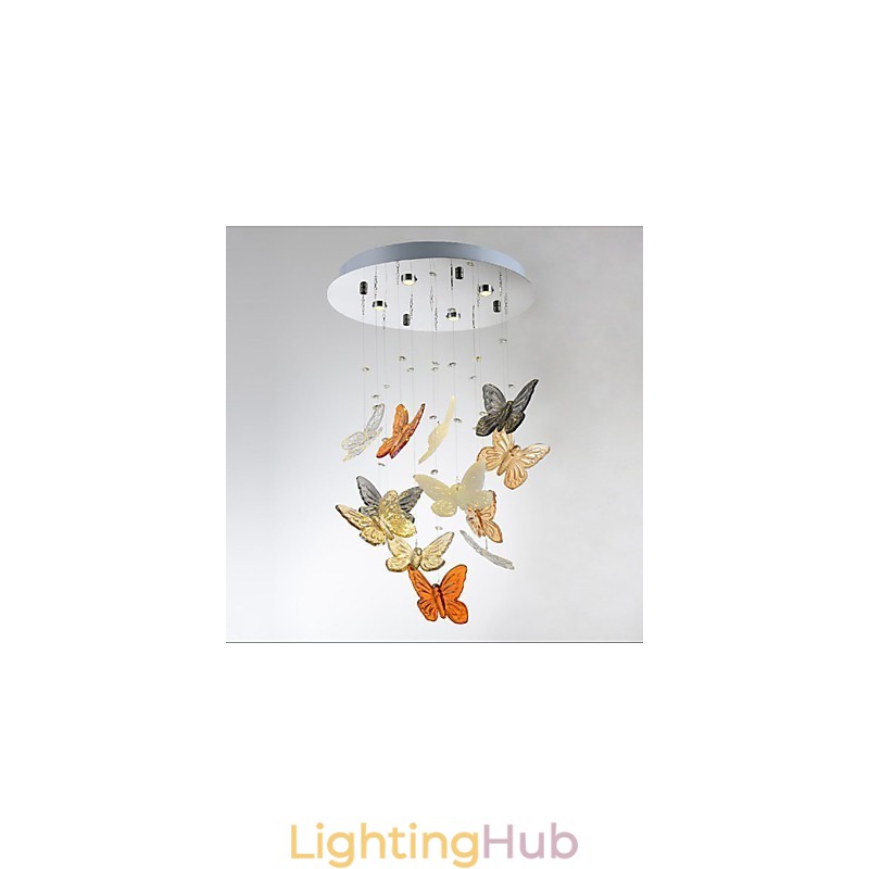 Crystal Lamp Circular Butterfly Crystal Lamp 4