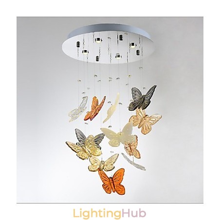 Crystal Lamp Circular Butterfly Crystal Lamp 4