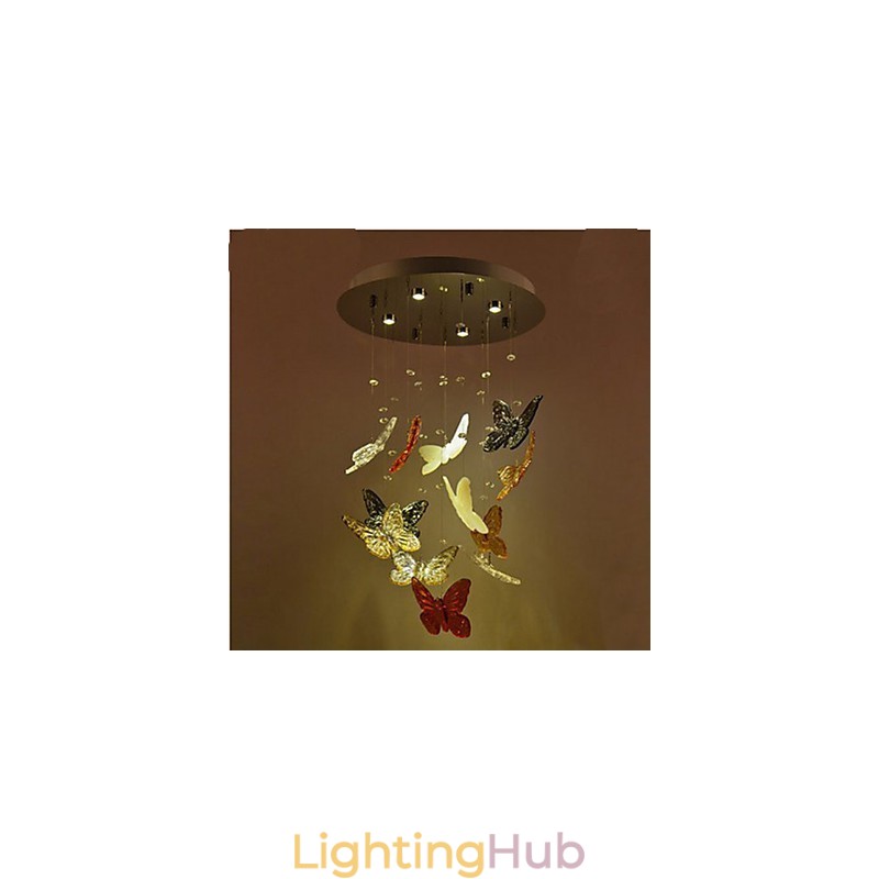 Crystal Lamp Circular Butterfly Crystal Lamp 4