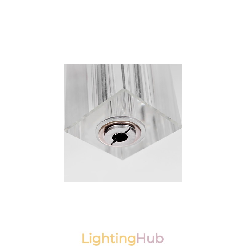 Modern Contemporary Island Crystal Chrome Metal Pendant Light