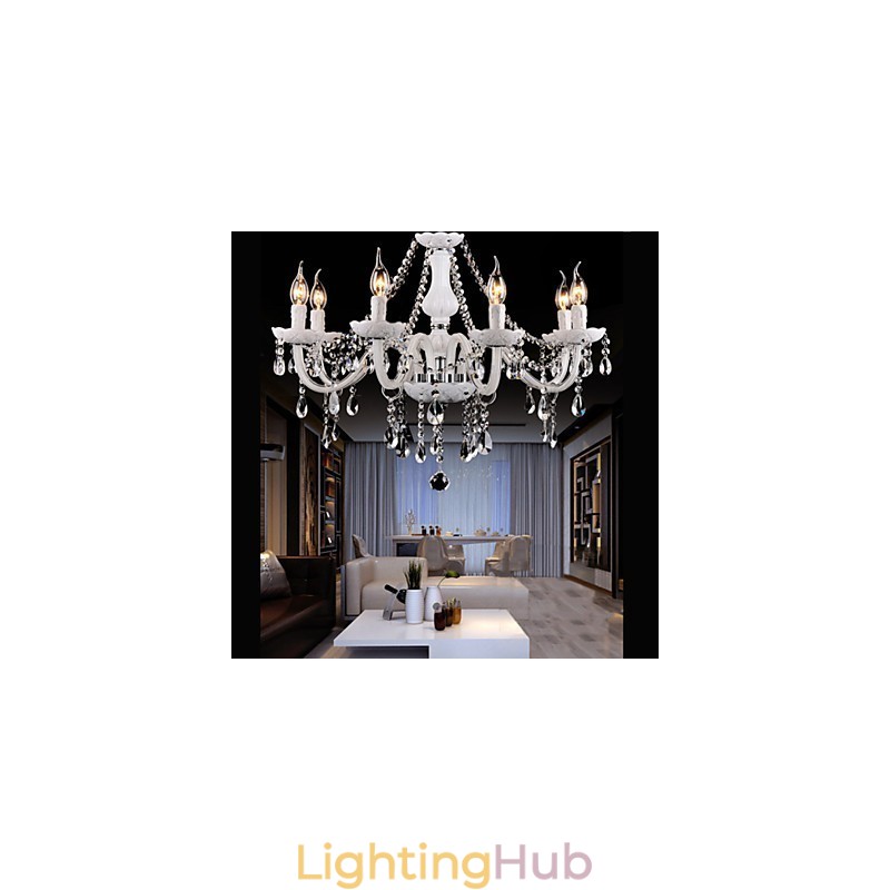 Chandelier Crystal Modern 6 Lights Contemporary Glass