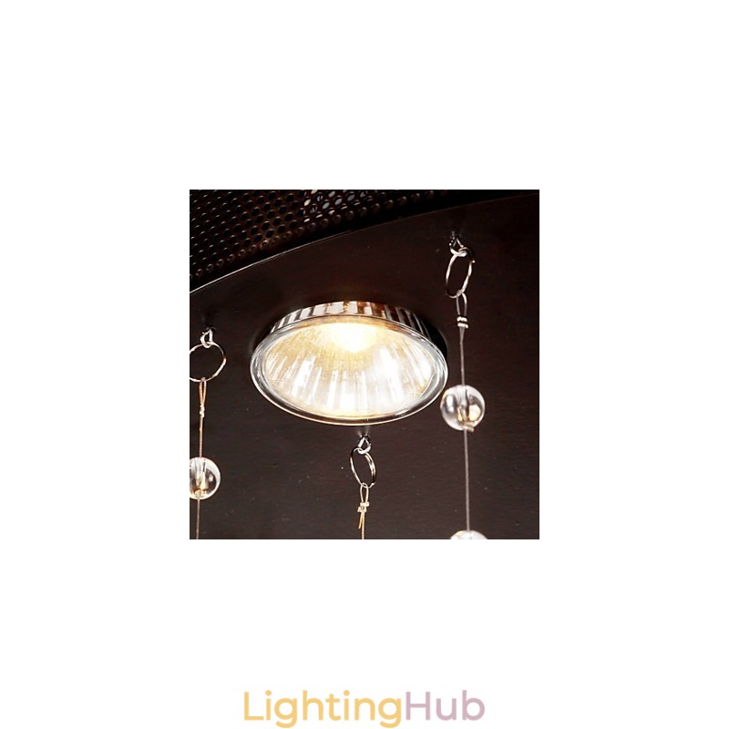 Modern Semi Flush Mount with 3 Lights Butterfly Featured Shade