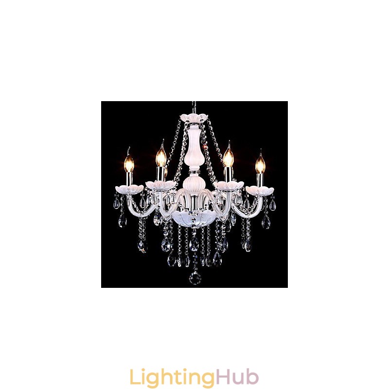 Chandelier Crystal Modern 6 Lights Contemporary Glass
