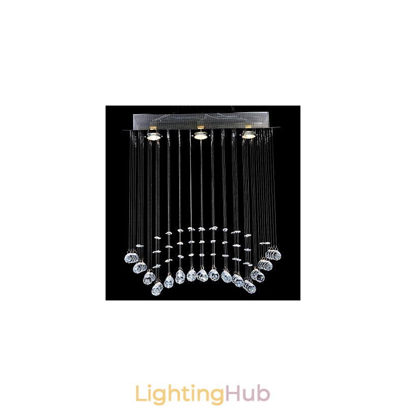 Traditional Classic Crystal Chrome Metal Flush Mount