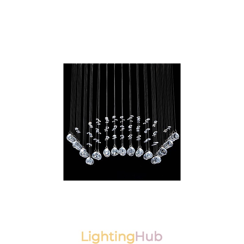 Traditional Classic Crystal Chrome Metal Flush Mount