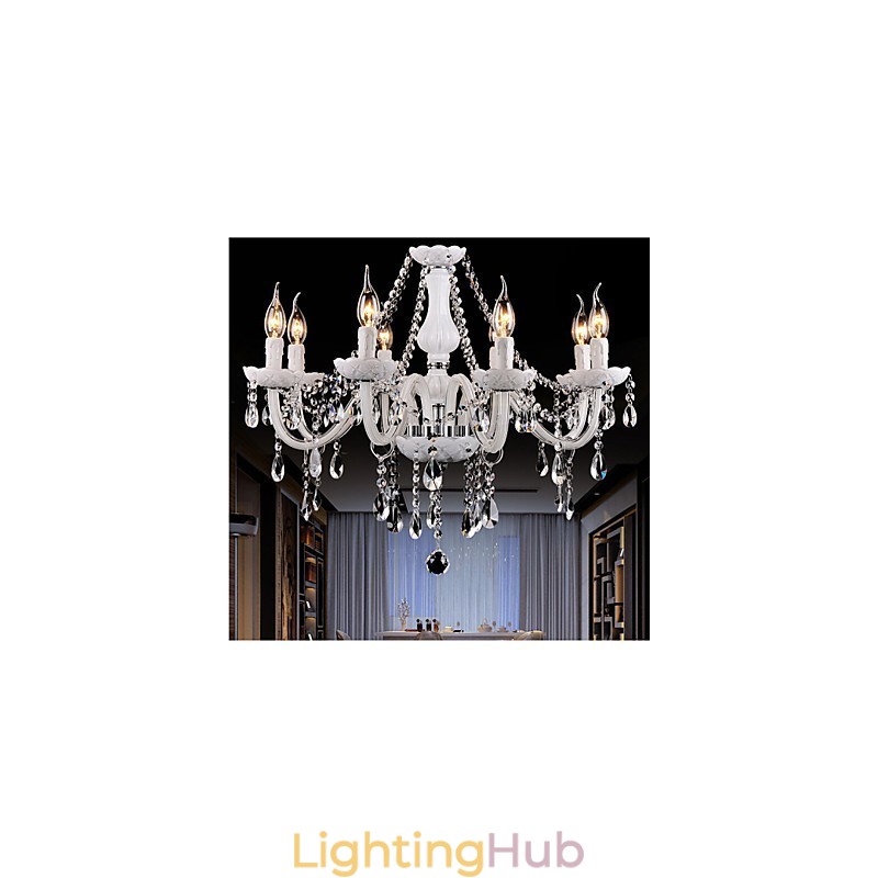 Chandelier Crystal Modern 8 Lights Contemporary Glass