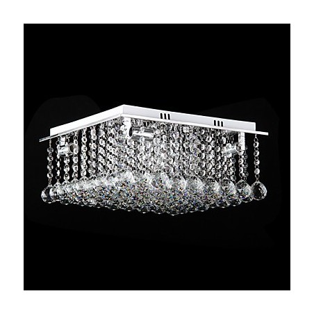 Modern Contemporary Crystal Electroplated Metal Flush Mount Modern Contemporary Crystal Electroplated Metal Flush Mount