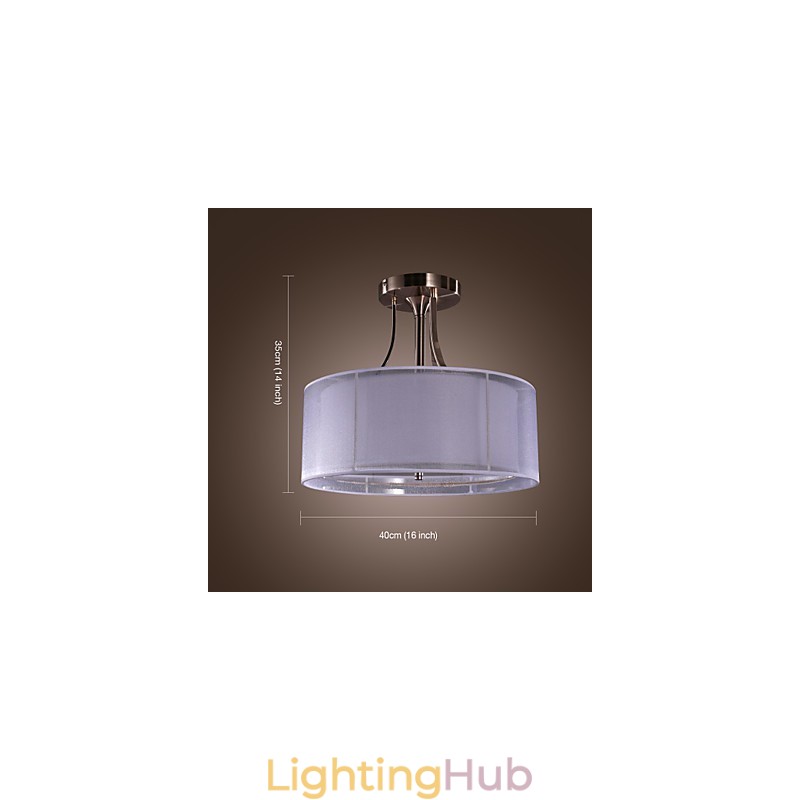 Modern Acrylic Flush Mount with 3 Lights Cylinder Design