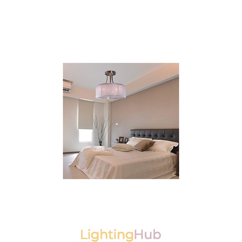 Modern Acrylic Flush Mount with 3 Lights Cylinder Design