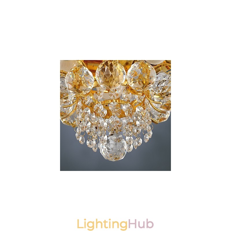 Modern Crystal Flush Mount with 5 Lights