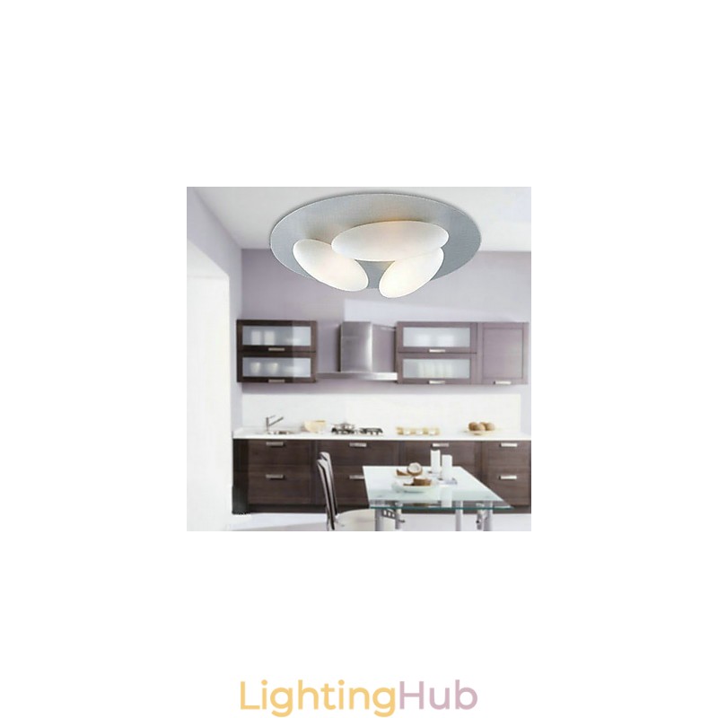 Nature Inspired Minimalist Ceiling Light With 3 Eggs Shade