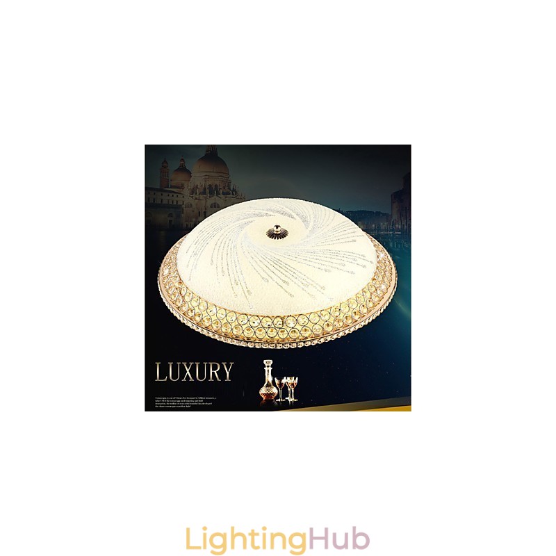 Modern Luxury Crystal Light Absorb Dome Light SMD Double Color Diameter 50CM