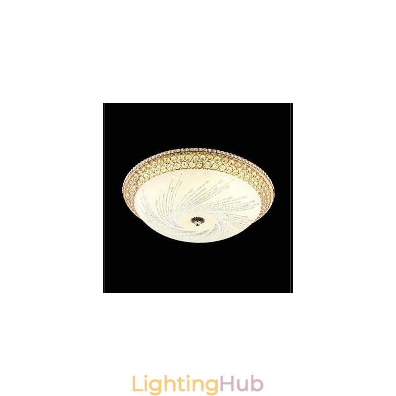 Modern Luxury Crystal Light Absorb Dome Light SMD Double Color Diameter 50CM