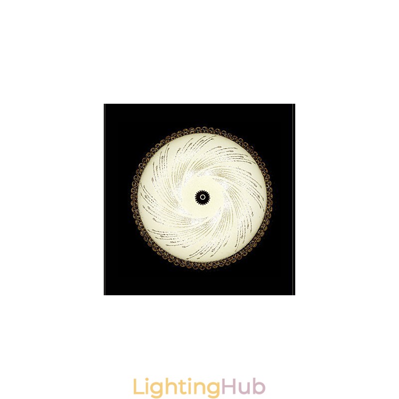 Modern Luxury Crystal Light Absorb Dome Light SMD Double Color Diameter 50CM