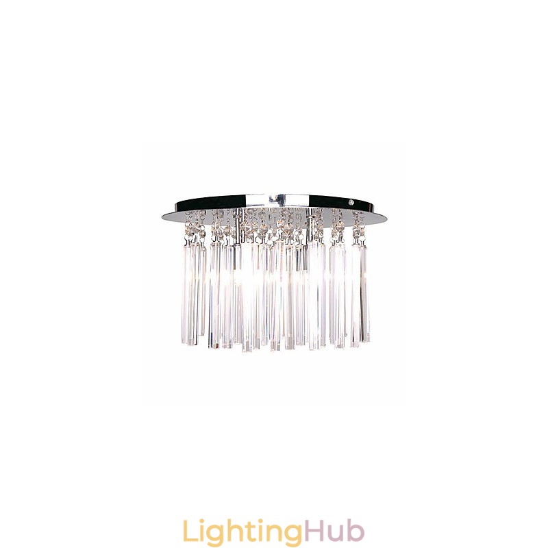 Modern Crystal Semi Flush Mount with 4 Lights (G9 Bulb Base)