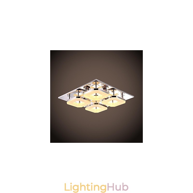Acrylic Flush Mount 4 light Modern Acrylic Electroplating Stainless Steel