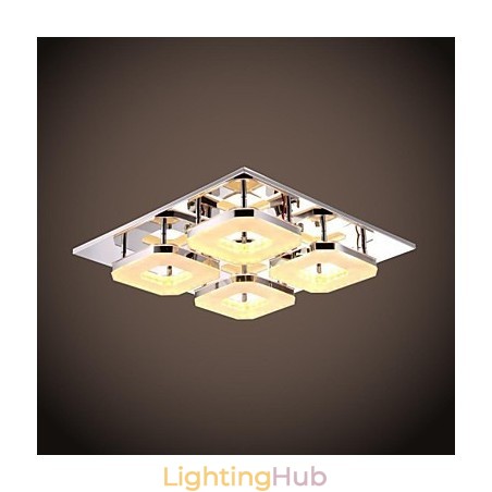 Acrylic Flush Mount 4 light Modern Acrylic Electroplating Stainless Steel Acrylic Flush Mount 4 light Modern Acrylic Electroplating Stainless Steel