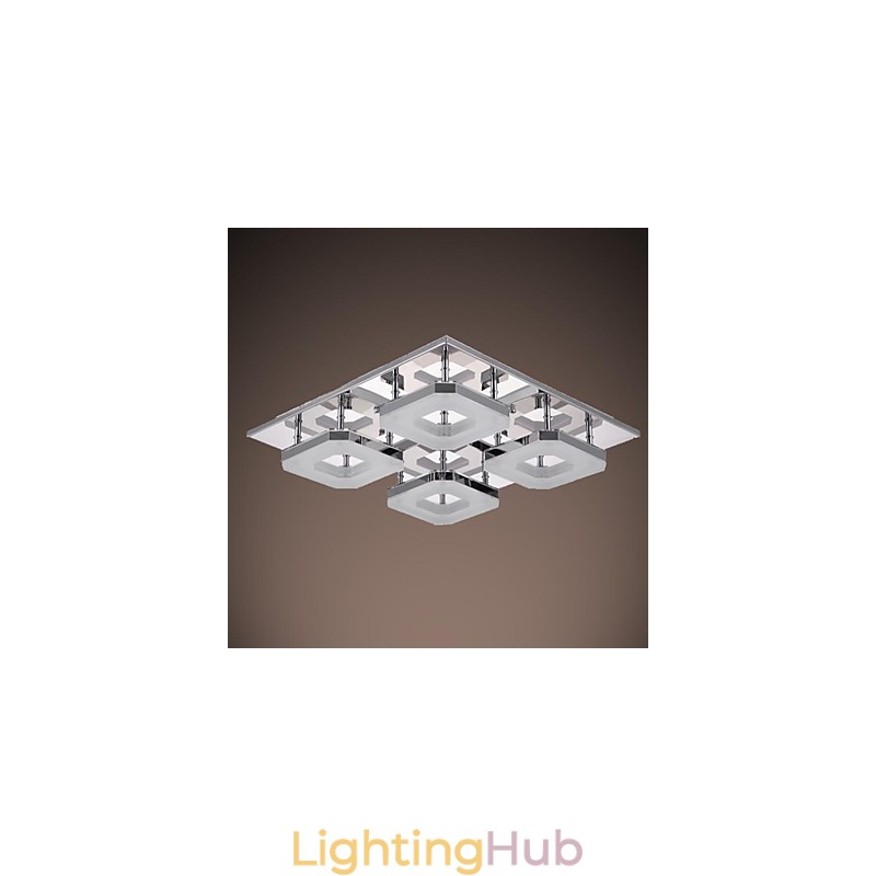 Acrylic Flush Mount 4 light Modern Acrylic Electroplating Stainless Steel