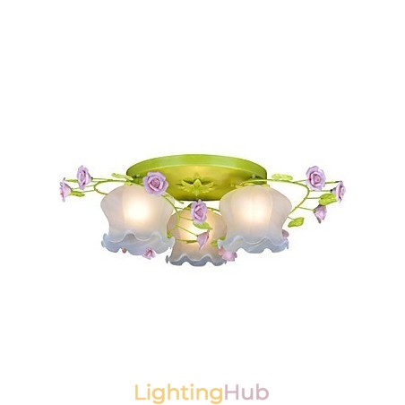 Creative Lamp Lamp Warm Garden Rose Three Simple Ceiling Lamps