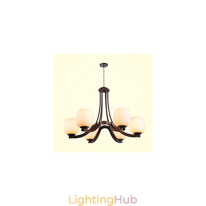 Traditional Classic Retro Mini Style Painting Metal Chandelier