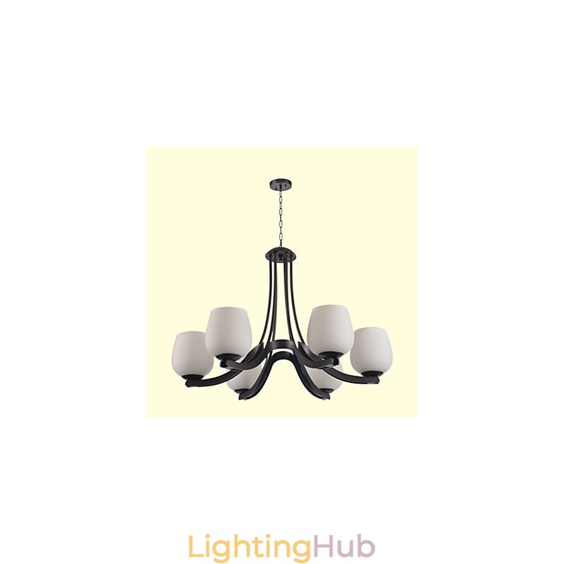 Traditional Classic Retro Mini Style Painting Metal Chandelier