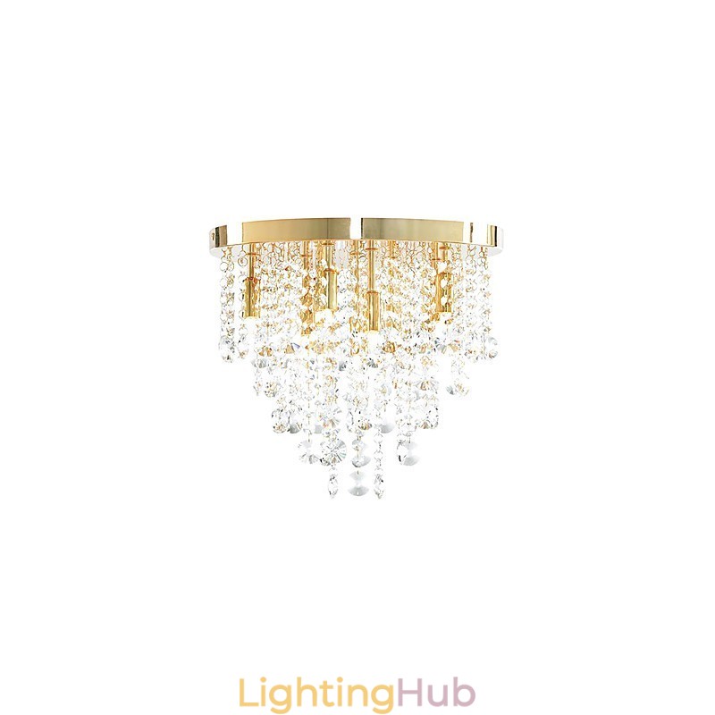 Modern Crystal Semi Flush Mount with 9 Lights (G9 Bulb Base)
