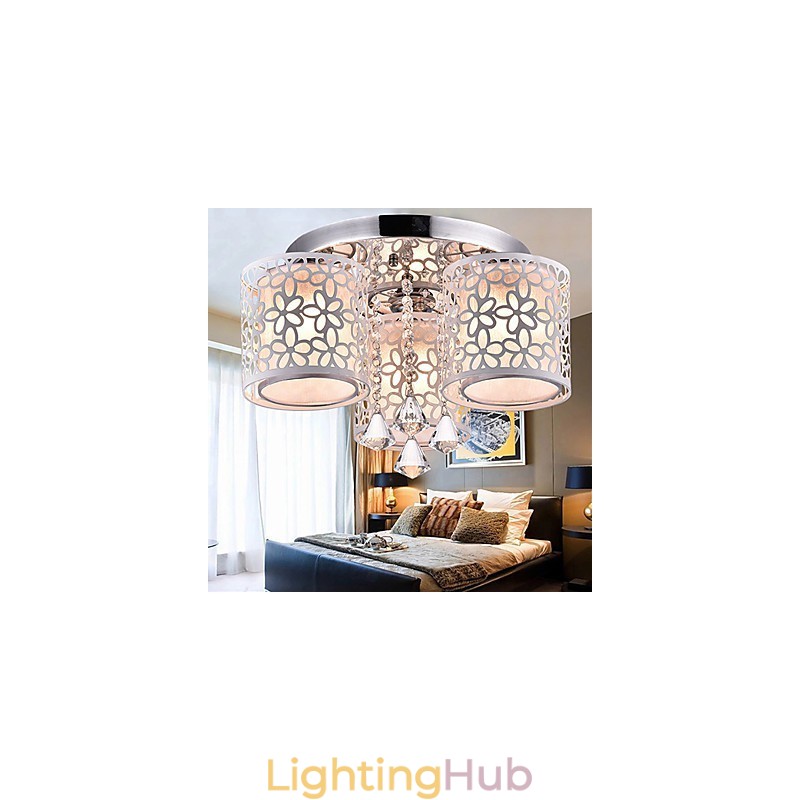 Flush Mount Crystal Modern Contemporary Metal