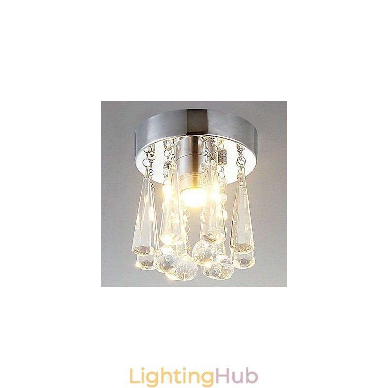 1 Light Semi Flush Mount in Crystal