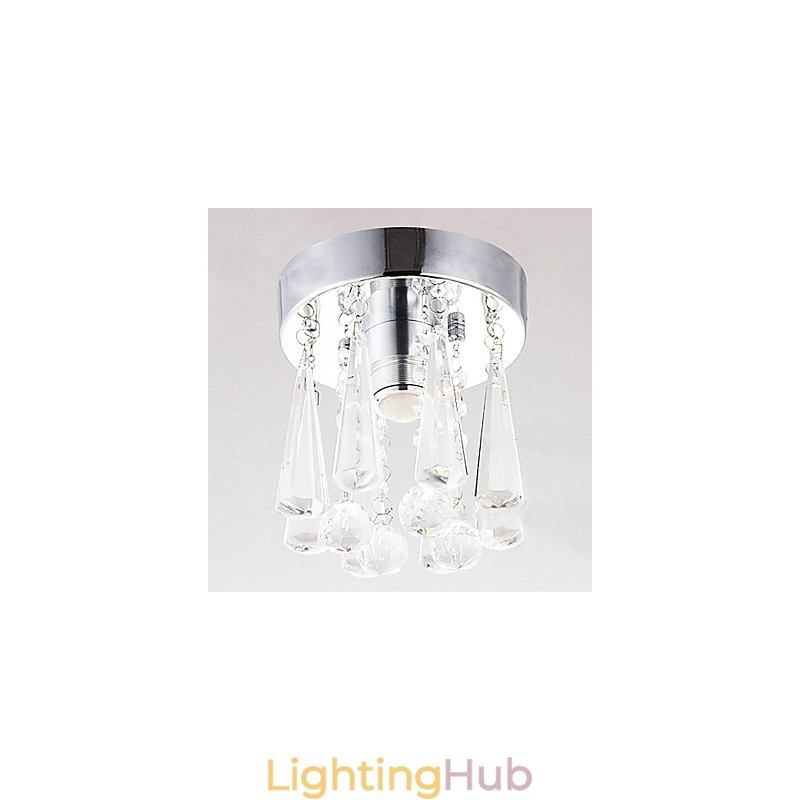 1 Light Semi Flush Mount in Crystal