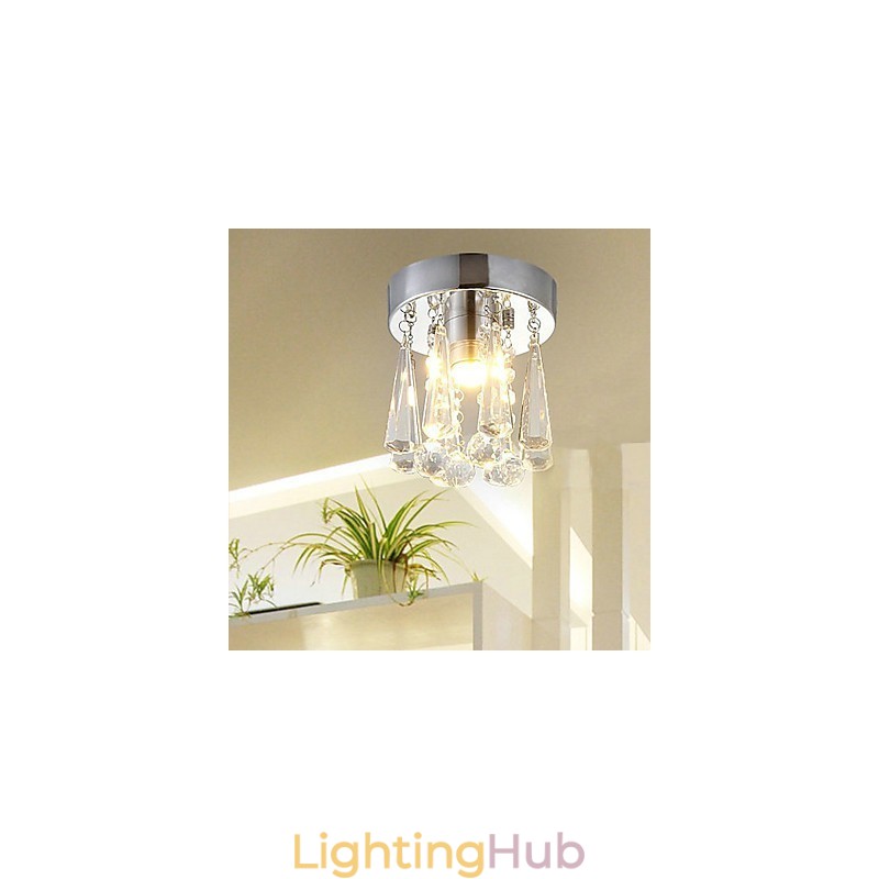 1 Light Semi Flush Mount in Crystal