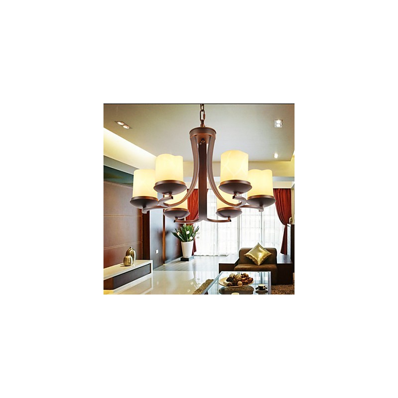 Traditional Classic Retro Mini Style Painting Metal Chandelier