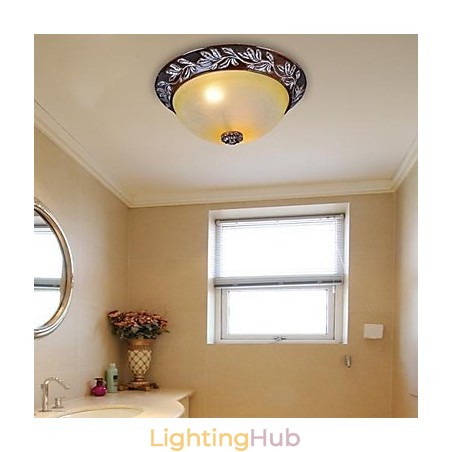 Flush Mount Light White Yellow Glass Resin Silver Carving European Classic Flush Mount Light White Yellow Glass Resin Silver Carving European Classic
