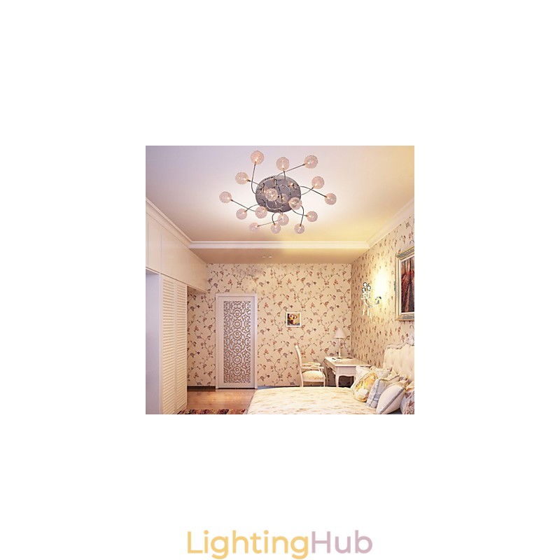 G4 Iron Flush Mount Light with Aluminum Shades