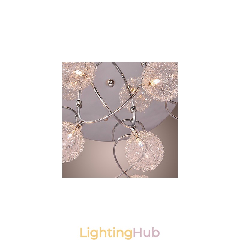 G4 Iron Flush Mount Light with Aluminum Shades