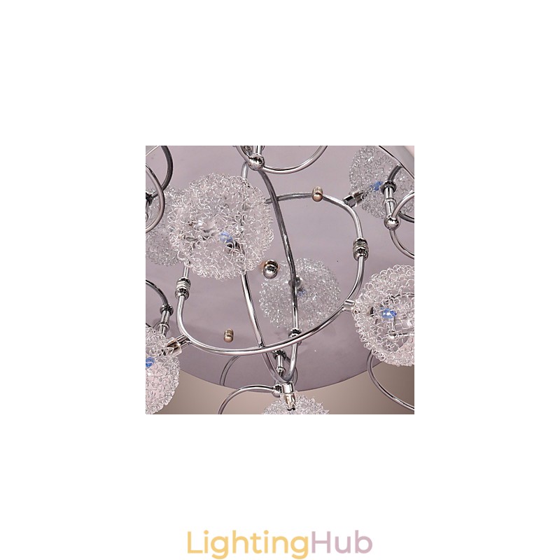 G4 Iron Flush Mount Light with Aluminum Shades