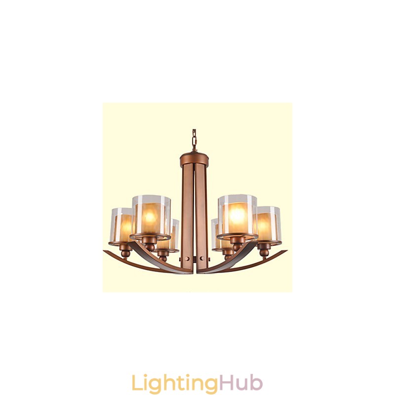 Traditional Classic Retro Mini Style Painting Metal Chandelier