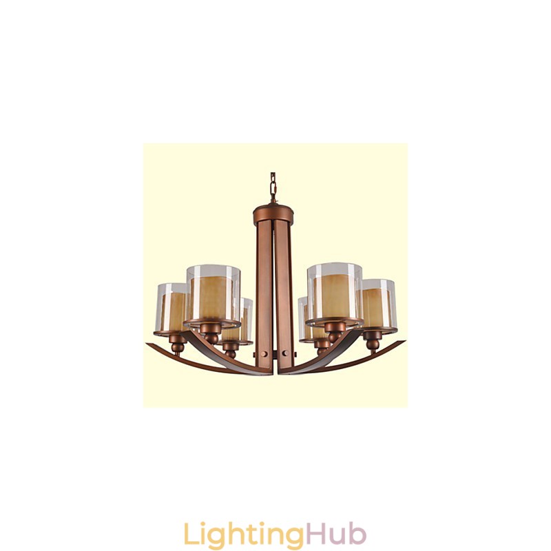 Traditional Classic Retro Mini Style Painting Metal Chandelier