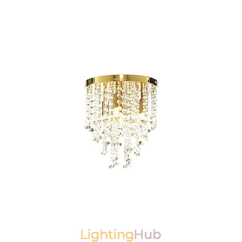 Modern Crystal Semi Flush Mount with 4 Lights (G9 Bulb Base)