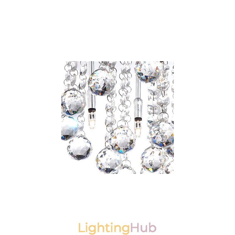 Modern Crystal Semi Flush Mount with 8 Lights (G4 Bulb Base)