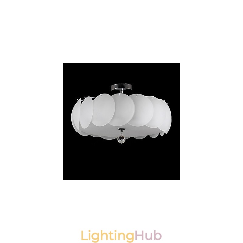5 Light Glass Chandelier Modern Pendant Light Family