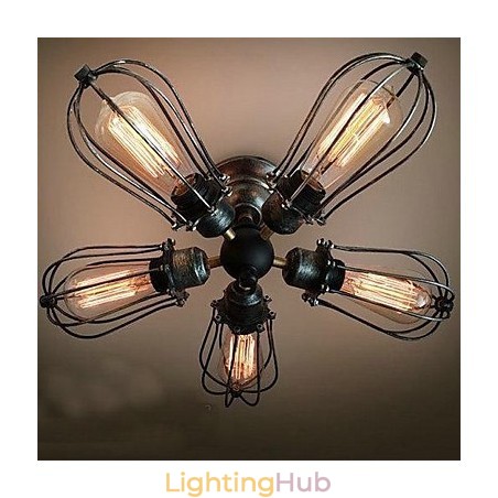 Vintage Mini Style Painting Metal Flush Mount Vintage Mini Style Painting Metal Flush Mount