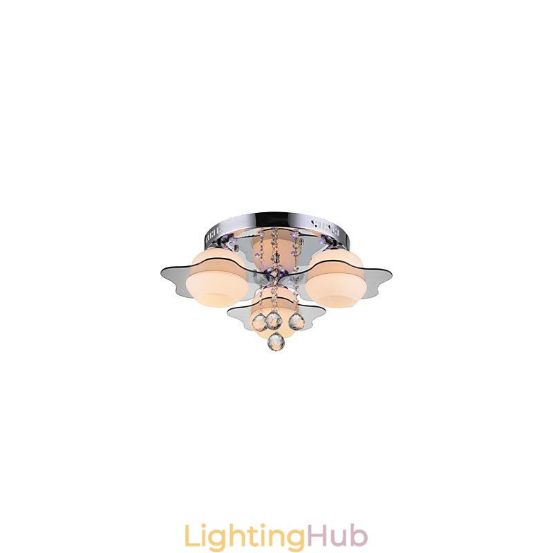 Remoter Control Flush Mount Modern Contemporary 3 Lights with Red Blues