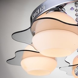 Remoter Control Flush Mount Modern Contemporary 3 Lights with Red Blues