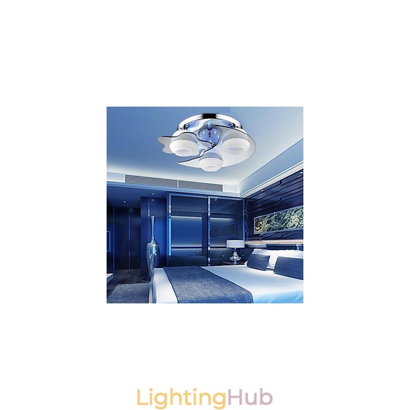 Flush Mount 3 Lights Modern Fashion Contracted White Stainless Steel Metal