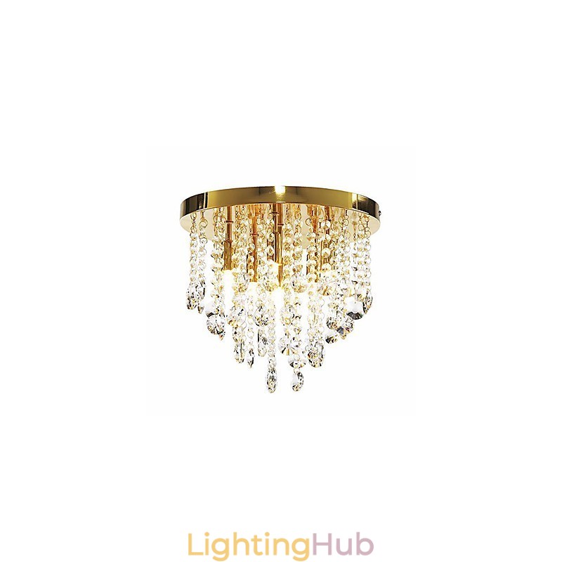Modern Crystal Semi Flush Mount with 6 Lights (G9 Bulb Base)