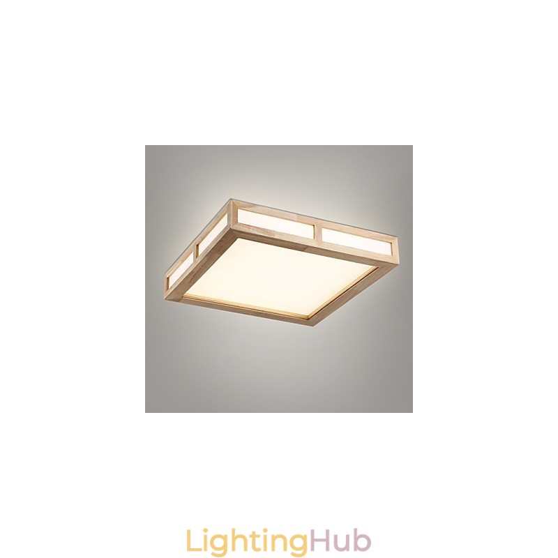 Flush Mount Mini Style Modern Contemporary Wood Bamboo