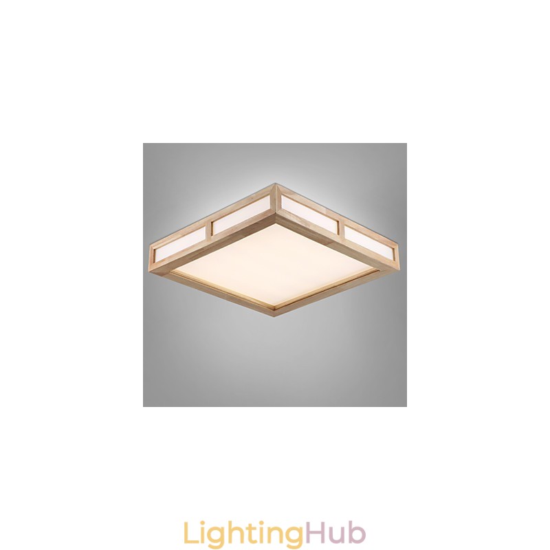 Flush Mount Mini Style Modern Contemporary Wood Bamboo