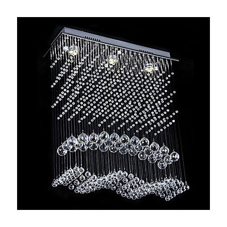 Modern Contemporary Crystal Electroplated Chandelier Flush Mount Modern Contemporary Crystal Electroplated Chandelier Flush Mount