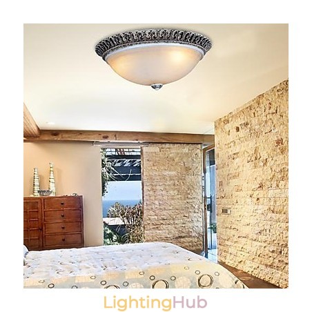 Dark Brown Flush Mount Light Glass Resin Pattern Carving European Classic Dark Brown Flush Mount Light Glass Resin Pattern Carving European Classic